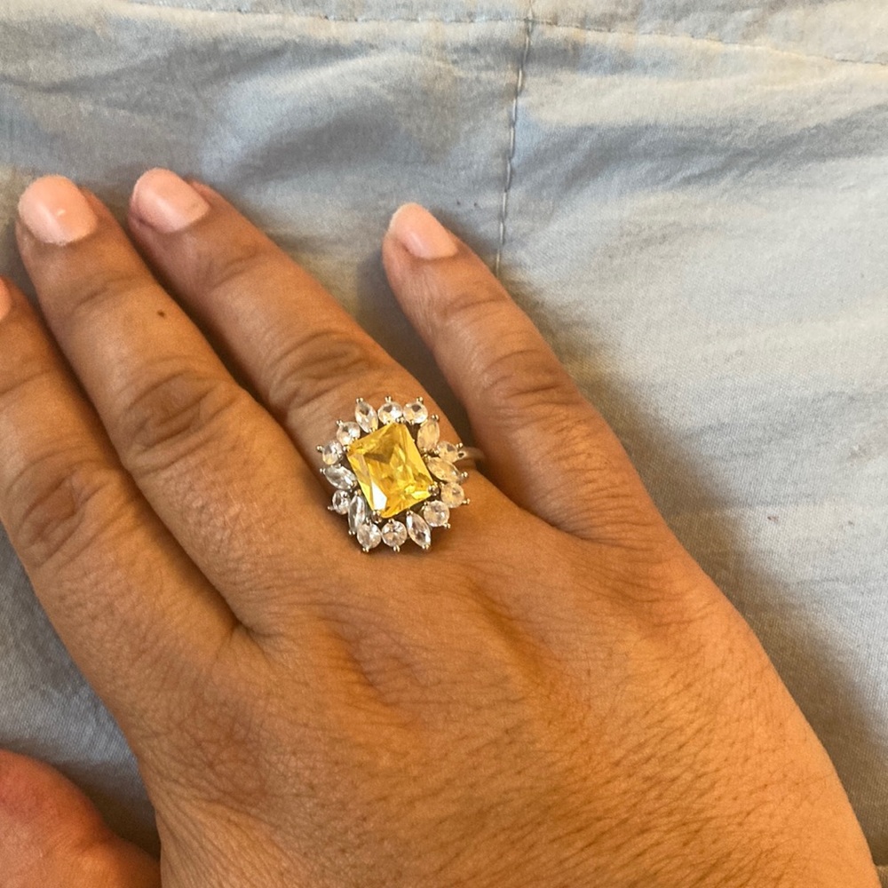 Size 8 ring lot simulated stones